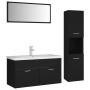 Juego de muebles de baño madera de ingeniería negro de , Muebles de baño - Ref: Foro24-3071424, Precio: 412,96 €, Descuento: %