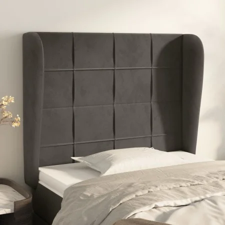 Headboard with dark gray velvet ears 103x23x118/128 cm by , Headboards and footboards - Ref: Foro24-3117999, Price: 76,19 €, ...
