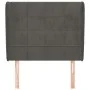Headboard with dark gray velvet ears 103x23x118/128 cm by , Headboards and footboards - Ref: Foro24-3117999, Price: 76,19 €, ...