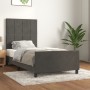 Estructura cama con cabecero terciopelo gris oscuro 100x200 cm de , Camas y somieres - Ref: Foro24-3125740, Precio: 132,40 €,...