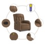Sillón de masaje eléctrico reclinable elevable tela marrón en Sillones | Comprar online en Foru.es