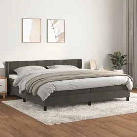 Cama box spring con colchón terciopelo gris oscuro 200x200 cm de , Camas y somieres - Ref: Foro24-3130980, Precio: 549,85 €, ...