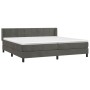 Cama box spring con colchón terciopelo gris oscuro 200x200 cm de , Camas y somieres - Ref: Foro24-3130980, Precio: 558,62 €, ...