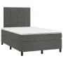 Box spring bed with mattress and LED dark gray velvet 120x200 cm by , Beds and slatted bases - Ref: Foro24-3136114, Price: 39...
