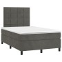 Cama box spring colchón y LED terciopelo gris oscuro 120x200 cm de , Camas y somieres - Ref: Foro24-3136114, Precio: 403,63 €...