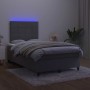 Cama box spring colchón y LED terciopelo gris oscuro 120x200 cm de , Camas y somieres - Ref: Foro24-3136114, Precio: 403,63 €...