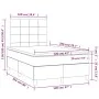 Box spring bed with mattress and LED dark gray velvet 120x200 cm by , Beds and slatted bases - Ref: Foro24-3136114, Price: 39...