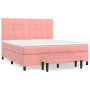 Cama box spring con colchón terciopelo rosa 180x200 cm de , Camas y somieres - Ref: Foro24-3137862, Precio: 587,41 €, Descuen...