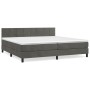 Cama box spring con colchón terciopelo gris oscuro 200x200 cm de , Camas y somieres - Ref: Foro24-3141324, Precio: 548,64 €, ...