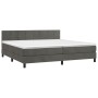 Cama box spring con colchón terciopelo gris oscuro 200x200 cm de , Camas y somieres - Ref: Foro24-3141324, Precio: 548,64 €, ...