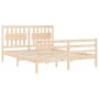 Estructura de cama con cabecero madera maciza 160x200 cm de , Camas y somieres - Ref: Foro24-3194321, Precio: 152,39 €, Descu...
