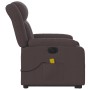 Sillón masaje eléctrico reclinable elevable tela marrón oscuro en Sillones | Comprar online en Foru.es