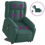 Sillón masaje eléctrico reclinable elevable tela verde oscuro en Sillones | Comprar online en Foru.es