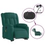 Sillón masaje eléctrico reclinable elevable tela verde oscuro en Sillones | Comprar online en Foru.es