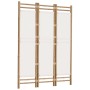 Biombo plegable de 3 paneles bambú y lona 120 cm de , Divisores de ambientes - Ref: Foro24-350623, Precio: 82,70 €, Descuento: %