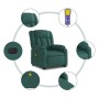 Sillón masaje eléctrico reclinable elevable tela verde oscuro en Sillones | Comprar online en Foru.es