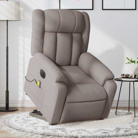 Sillón de masaje eléctrico reclinable elevable tela taupé en Sillones | Comprar online en Foru.es