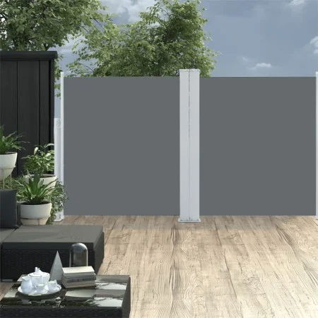 Anthracite gray retractable side awning 140x600 cm by , Umbrellas - Ref: Foro24-48456, Price: 120,13 €, Discount: %