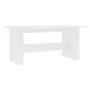 White engineered wood dining table 180x90x76 cm by , Kitchen and dining tables - Ref: Foro24-800468, Price: 95,31 €, Discount: %