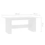 White engineered wood dining table 180x90x76 cm by , Kitchen and dining tables - Ref: Foro24-800468, Price: 95,31 €, Discount: %