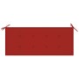 Banco de jardín 2 plazas madera maciza eucalipto y cojín 120 cm de , Bancos de jardín - Ref: Foro24-3060975, Precio: 180,73 €...