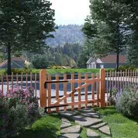 Tor für Zaun 100x60cm imprägniertes Haselnussholz von vidaXL, Gartentore - Ref: Foro24-142594, Preis: 77,00 €, Rabatt: %