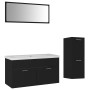 Juego de muebles de baño madera de ingeniería negro de , Muebles de baño - Ref: Foro24-3071199, Precio: 316,14 €, Descuento: %
