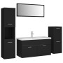 Juego de muebles de baño madera de ingeniería negro de , Muebles de baño - Ref: Foro24-3071379, Precio: 446,65 €, Descuento: %