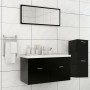 Juego de muebles de baño madera de ingeniería negro de , Muebles de baño - Ref: Foro24-3071469, Precio: 385,36 €, Descuento: %
