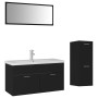 Juego de muebles de baño madera de ingeniería negro de , Muebles de baño - Ref: Foro24-3071469, Precio: 385,36 €, Descuento: %