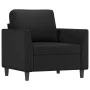 Sillón con taburete cuero sintético negro 60 cm de , Sofás - Ref: Foro24-3201117, Precio: 185,28 €, Descuento: %