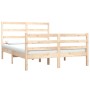 Estructura de cama madera maciza de pino 135x190 cm de , Camas y somieres - Ref: Foro24-3104981, Precio: 129,13 €, Descuento: %