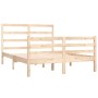 Estructura de cama madera maciza de pino 135x190 cm de , Camas y somieres - Ref: Foro24-3104981, Precio: 129,13 €, Descuento: %