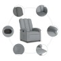 Sillón reclinable de tela gris claro en Sillones | Comprar online en Foru.es