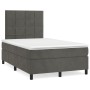 Cama box spring con colchón terciopelo gris oscuro 120x200 cm de , Camas y somieres - Ref: Foro24-3143014, Precio: 397,99 €, ...