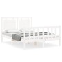 Estructura de cama con cabecero madera maciza blanco 140x190 cm de , Camas y somieres - Ref: Foro24-3192147, Precio: 157,95 €...