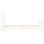Estructura de cama con cabecero madera maciza blanco 140x190 cm de , Camas y somieres - Ref: Foro24-3192147, Precio: 157,95 €...