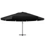 Sombrilla de jardín con palo de aluminio negro 600 cm de , Sombrillas - Ref: Foro24-47376, Precio: 295,64 €, Descuento: %