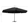 Sombrilla de jardín con palo de aluminio negro 600 cm de , Sombrillas - Ref: Foro24-47376, Precio: 295,64 €, Descuento: %