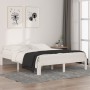 Estructura de cama de madera maciza de pino blanco 140x190 cm de , Camas y somieres - Ref: Foro24-810346, Precio: 105,94 €, D...