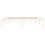 Estructura de cama de madera maciza de pino blanco 140x190 cm de , Camas y somieres - Ref: Foro24-810346, Precio: 105,94 €, D...