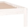 Estructura de cama de madera maciza de pino blanco 140x190 cm de , Camas y somieres - Ref: Foro24-810346, Precio: 105,94 €, D...
