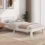 Estructura de cama individual madera maciza blanco 90x190 cm de , Camas y somieres - Ref: Foro24-810461, Precio: 115,51 €, De...