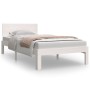 Estructura de cama individual madera maciza blanco 90x190 cm de , Camas y somieres - Ref: Foro24-810461, Precio: 115,51 €, De...