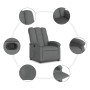 Sillón reclinable de tela gris oscuro en Sillones | Comprar online en Foru.es