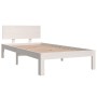 Estructura de cama individual madera maciza blanco 90x190 cm de , Camas y somieres - Ref: Foro24-810461, Precio: 115,51 €, De...