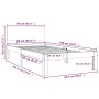 Estructura de cama individual madera maciza blanco 90x190 cm de , Camas y somieres - Ref: Foro24-810461, Precio: 115,51 €, De...