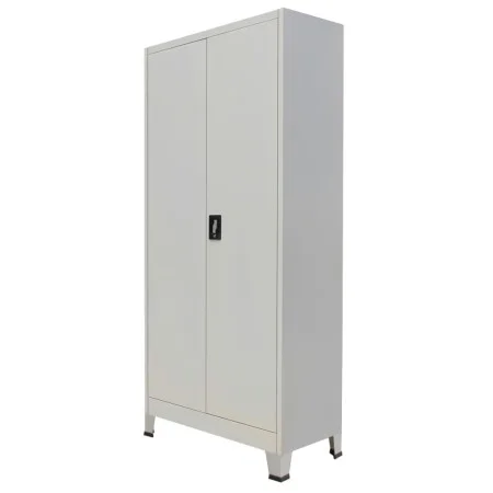 Armario de oficina con 2 puertas acero gris 90x40x180 cm de vidaXL, Armarios archivadores - Ref: Foro24-20152, Precio: 318,82...
