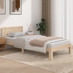 Estructura de cama madera maciza 90x190 cm de , Camas y somieres - Ref: Foro24-810460, Precio: 88,03 €, Descuento: %