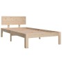 Estructura de cama madera maciza 90x190 cm de , Camas y somieres - Ref: Foro24-810460, Precio: 88,03 €, Descuento: %